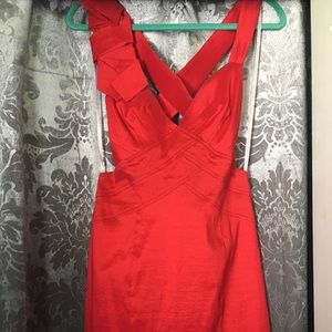 Red Jessica McClintock cocktail dress size 8